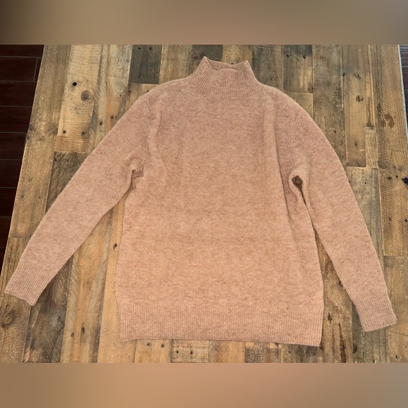 & Other Stories Stockholm Atelier Alpaca Wool Blend Mock Neck Sweater Camel - Picture 2 of 4